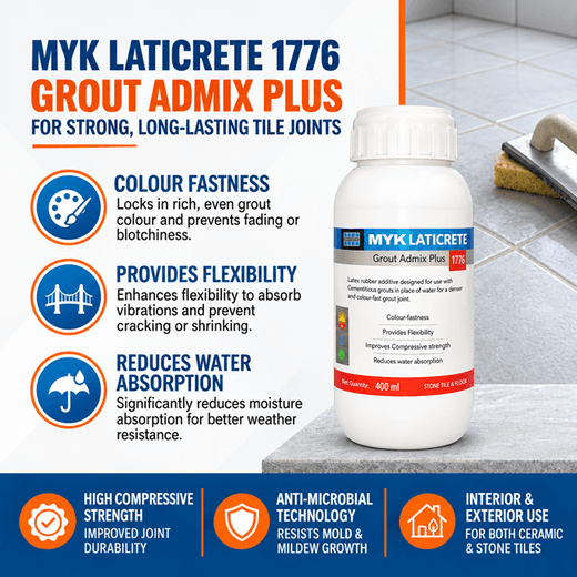 MYK Laticrete 1776 Polymer Grout Admix 400ml White - View 3