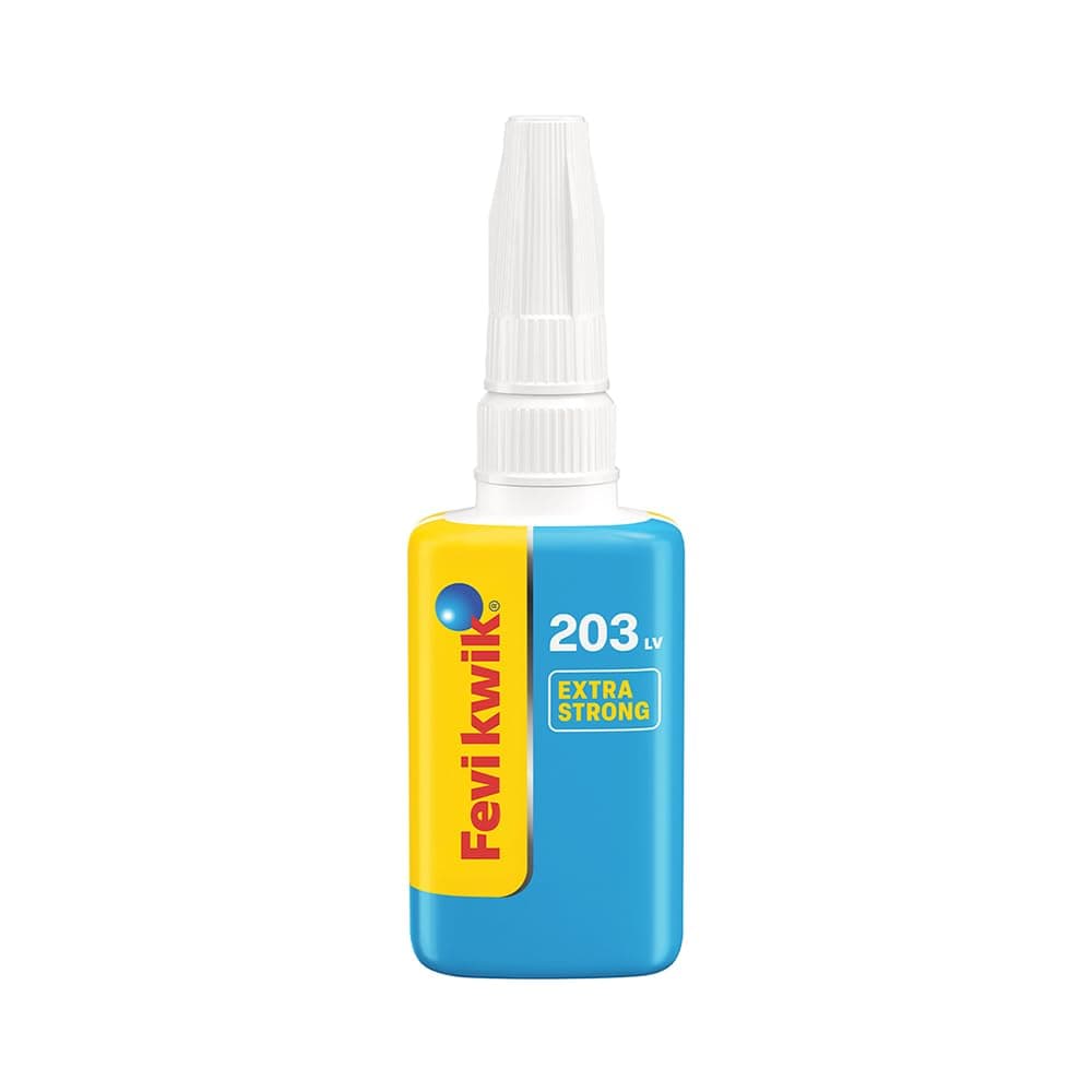 Fevikwik Pidilite Fevikwik 203 Cyanoacrylate Adhesive 20 ml - Fevikwik 203 is suitable for bonding plastics, metal and rubber components. It can be also used to lock components which are already assembled. It has typical applications in molded furniture, sign boards, gift articles, Besides this it is also used | 9 months from manufacture in sealed condition and dry and cool (<25℃) storing condition. | 20 ml - View 2