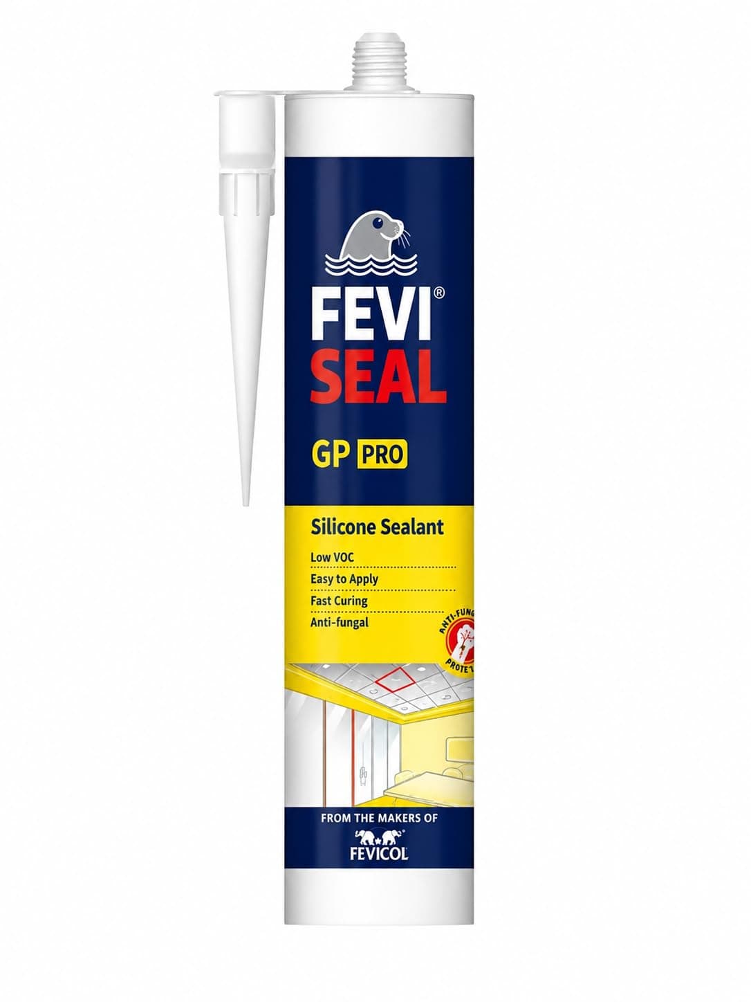 Feviseal GP Pro General Purpose Silicone Sealant, Clear, 280ml IHC