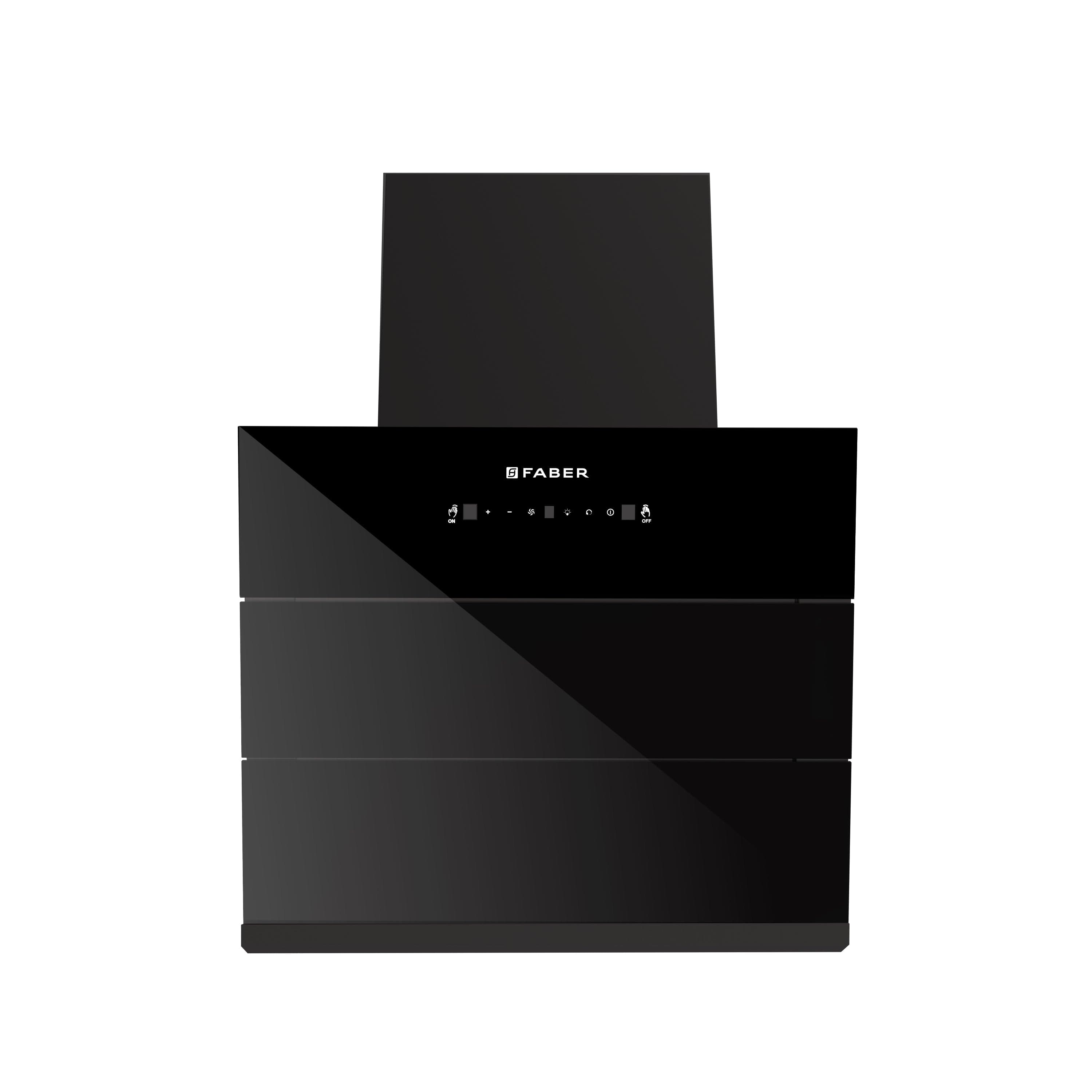 Faber Hood Glory Black BLDC Autoclean Filterless Wall Mounted V-Shape Chimney - View 3