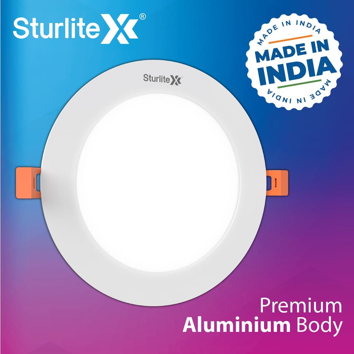 Sturlite Eco LYF 15W Round LED Slim Downlight, Natural White - View 3