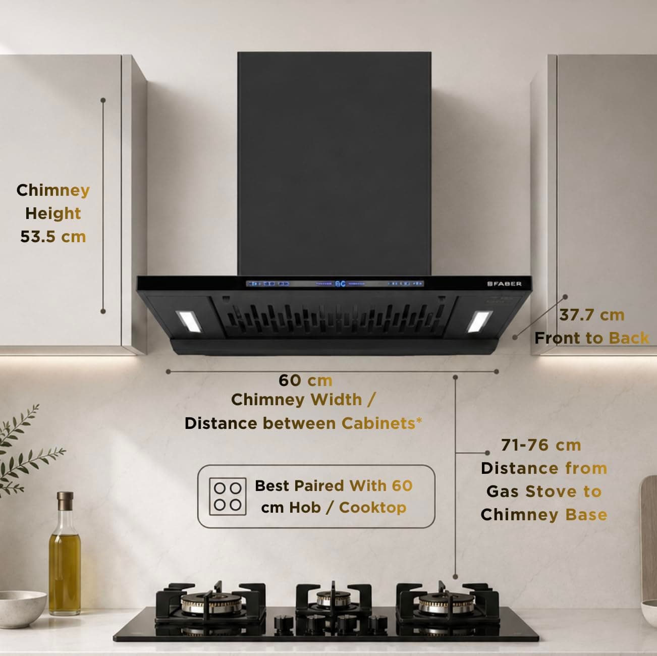 Faber Hood SlimX Black BLDC Autoclean Filterless Wall Mounted T-Shape Chimney - View 5