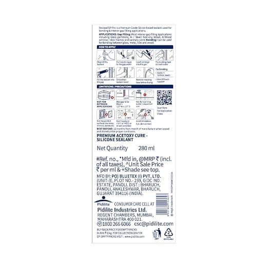 Feviseal GP Pro General Purpose Silicone Sealant, Clear, 280ml IHC - View 2