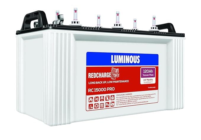 Luminous Optimus 2300+ Pure Sine Wave Inverter with Two RC15000 Tall Tubular Battery Combo - View 2
