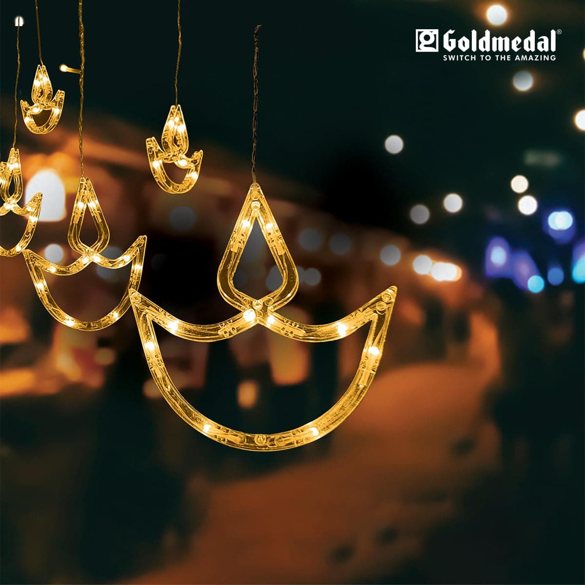 Goldmedal Diya LED String Light, Warm White, 12Ft - View 2