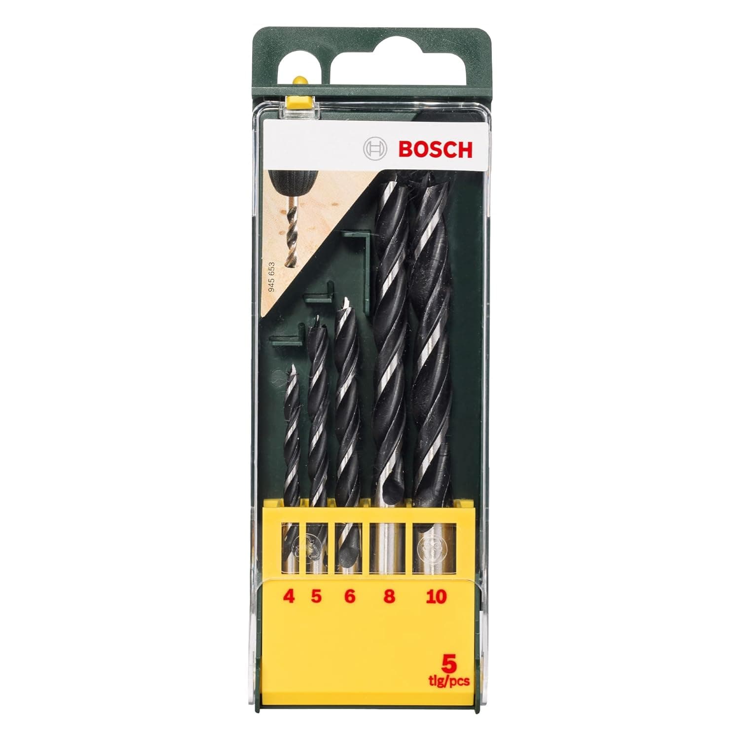 Bosch 5Pcs Wooden Drill Bit Set, 2607019440