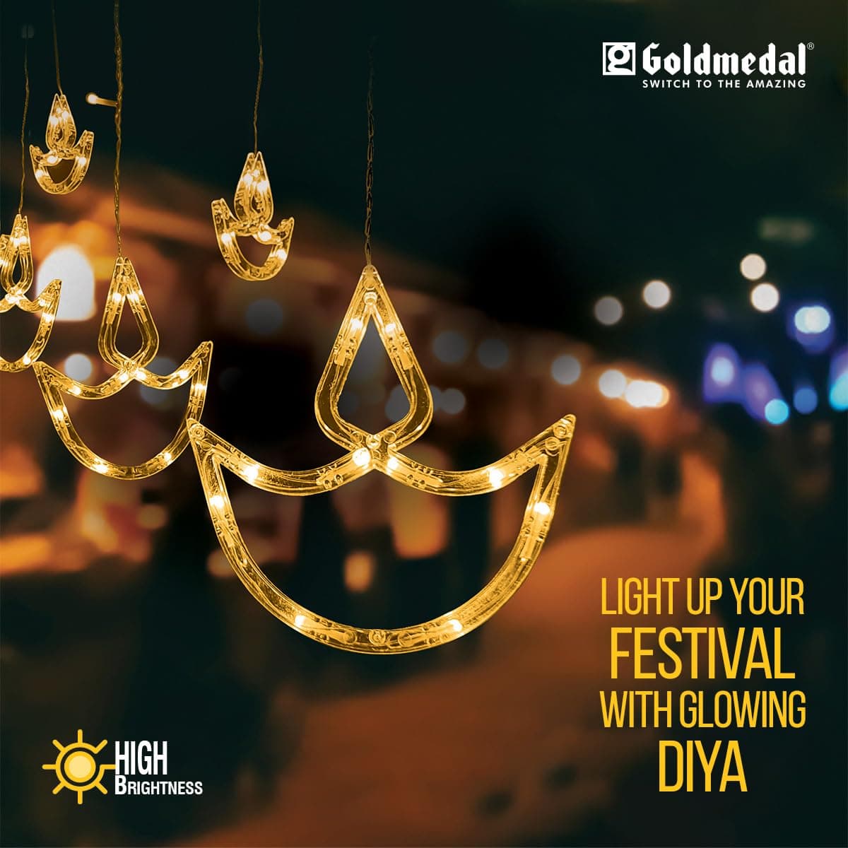Goldmedal Diya LED String Light, Warm White, 12Ft - Homes, offices, showrooms, hotel lobbies, and restaurants to add a festive glow. | Polystyrene | 12 Ft - View 6
