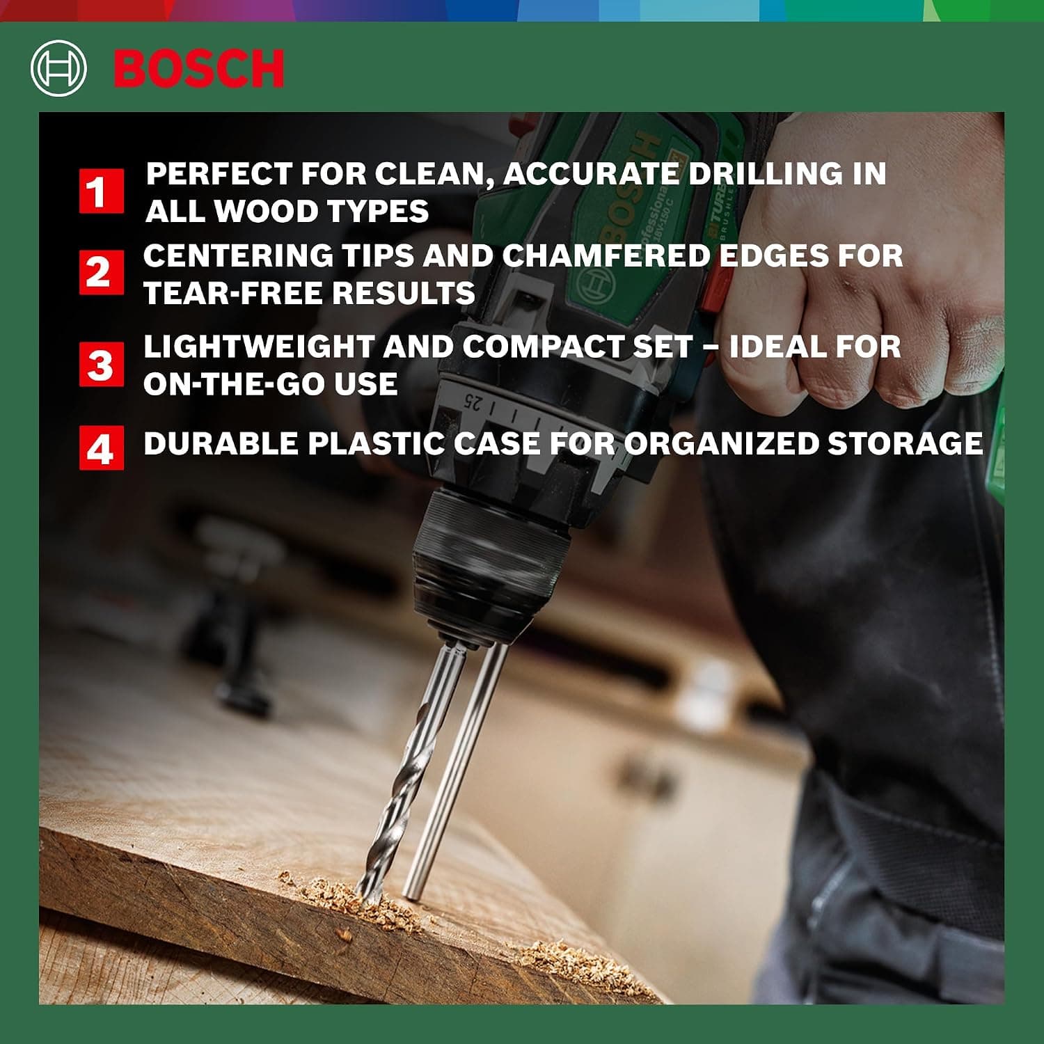 Bosch 5Pcs Wooden Drill Bit Set, 2607019440 - View 4