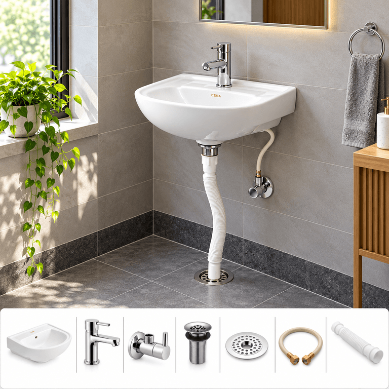 Cera Canon Wash Basin Combo (Set of 7)