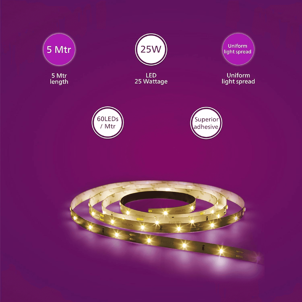 Philips Coveglow LED Strip Light, 5 Mtr - View 2