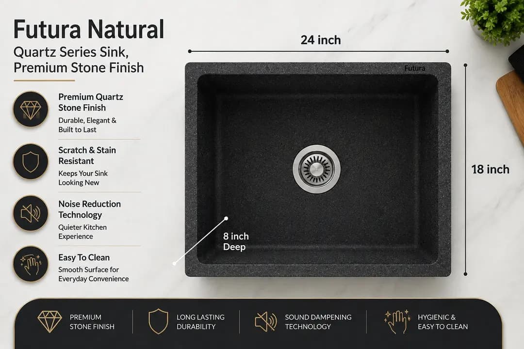 Futura Quartz Finish Sink - View 2