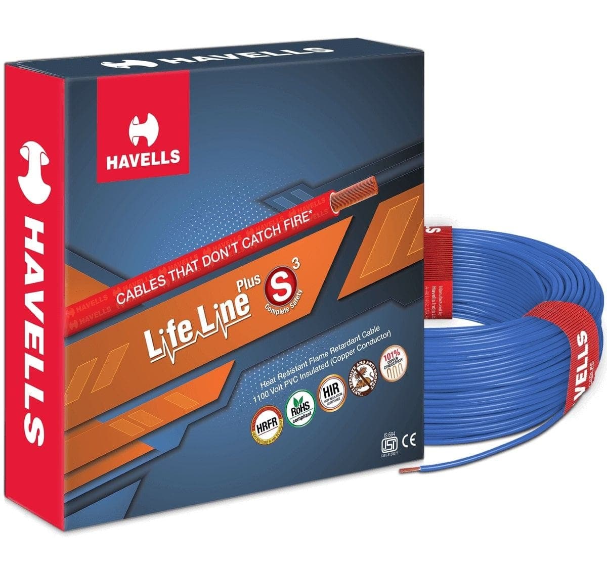 Havells Life Line Plus S3 FR Wire, 90 Mtr