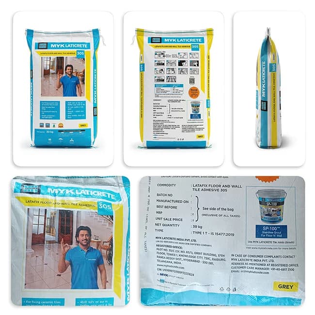 MYK Laticrete LATAFIX 305 Tile Adhesive Grey 30 kg - View 2