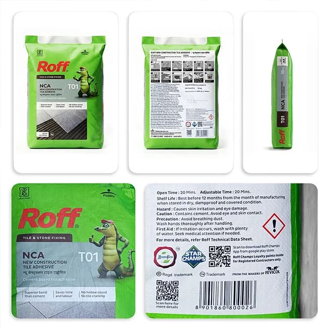 Roff T01 NCA Tile Adhesive Grey 30 Kg - View 2