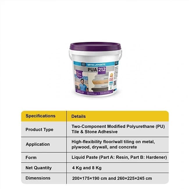 MYK Laticrete PUA 212 Modified PU Adhesive 8kg - View 2