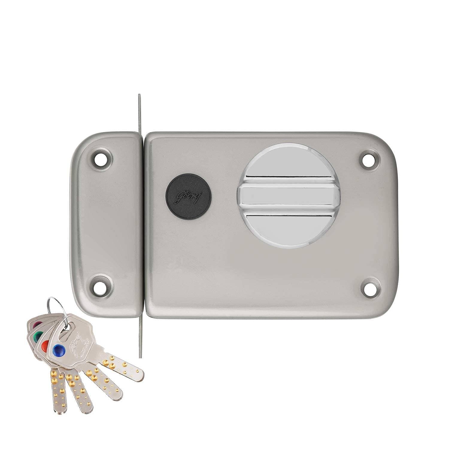 Godrej 2339 Satin Nickel Finish Rim Deadbolt Ultra XL+1CK Deadbolt