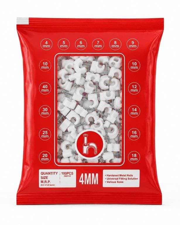 Generic PVC Nail Clamp (Pack of 100 pcs)