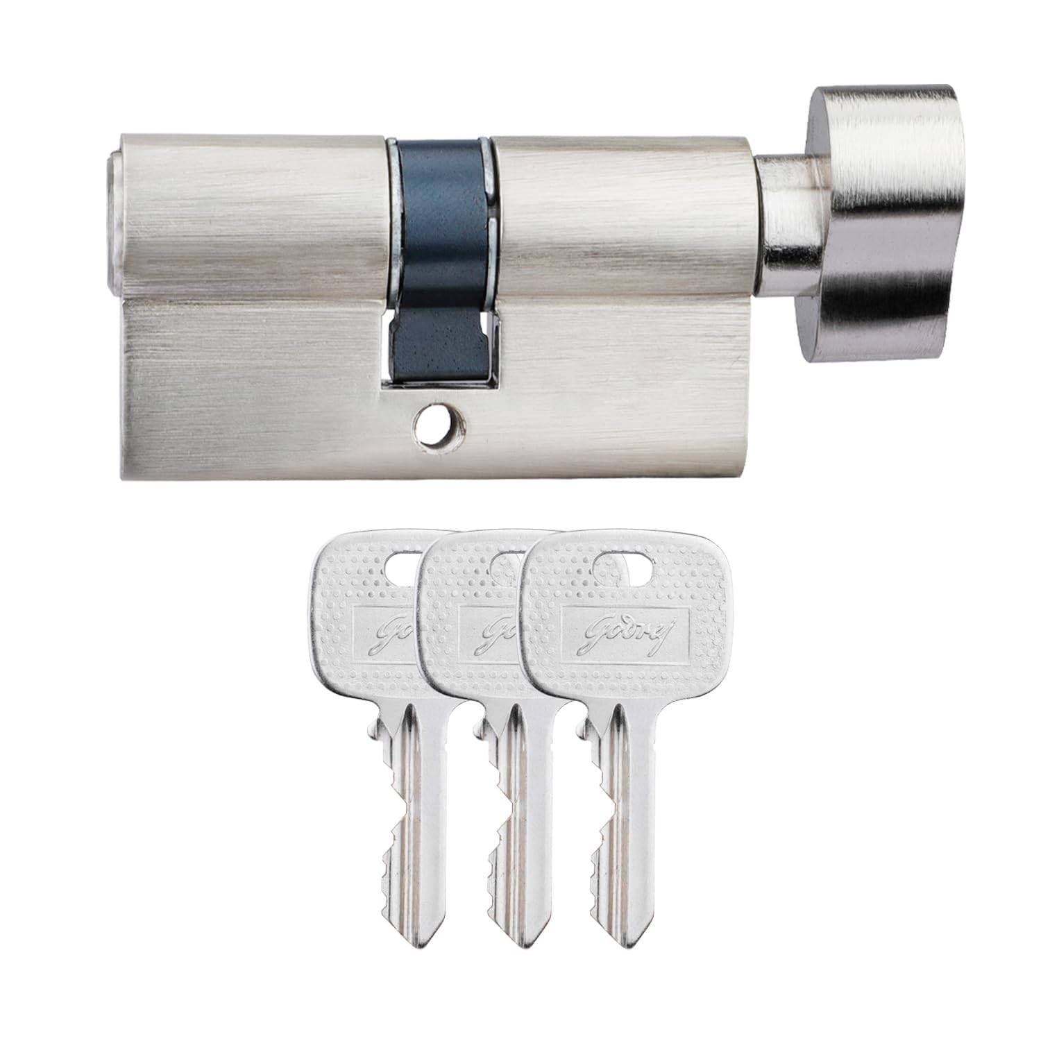 Godrej 5476 Satin Steel Finish Matte Cylinder-1CK 60mm