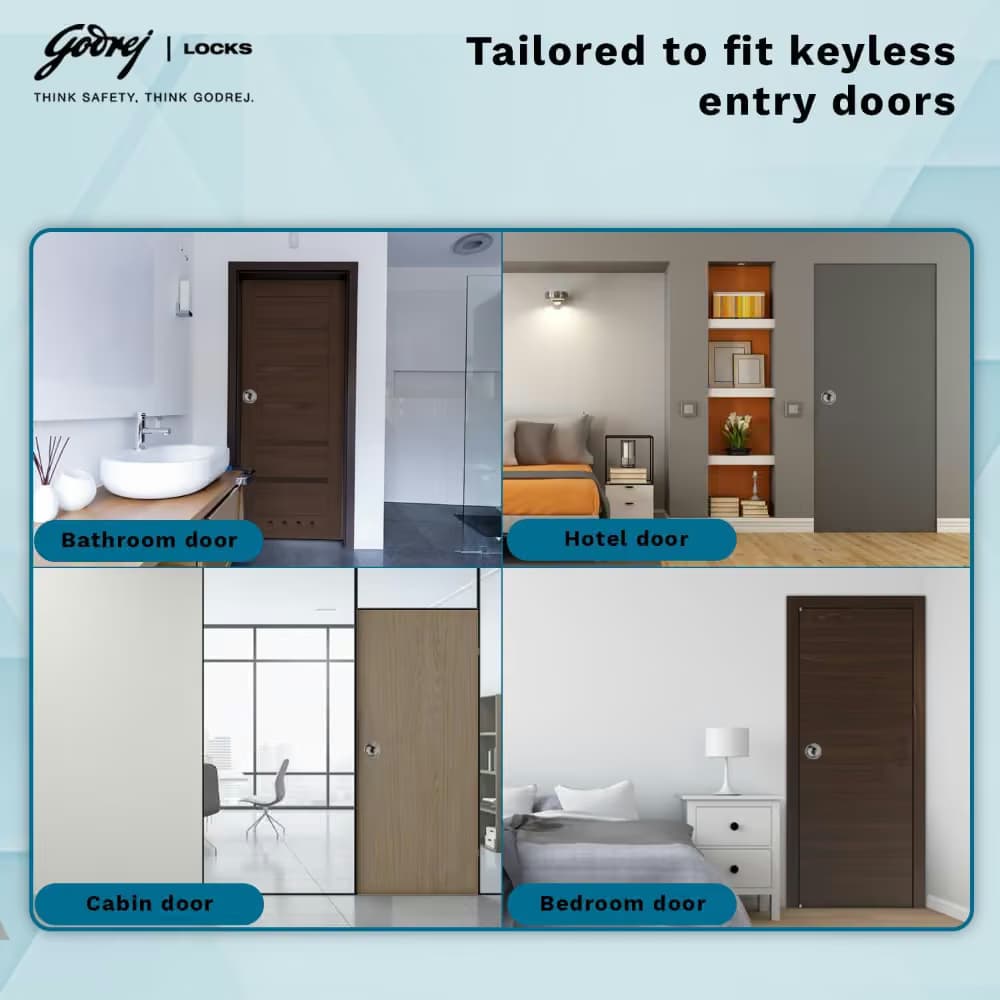 Godrej 5806 Antique Cylindrical Knob Lock w/o Key - Cylindrical knob lock – keyless (bathroom / privacy), 60 mm backset | Brass | 5806 - View 6