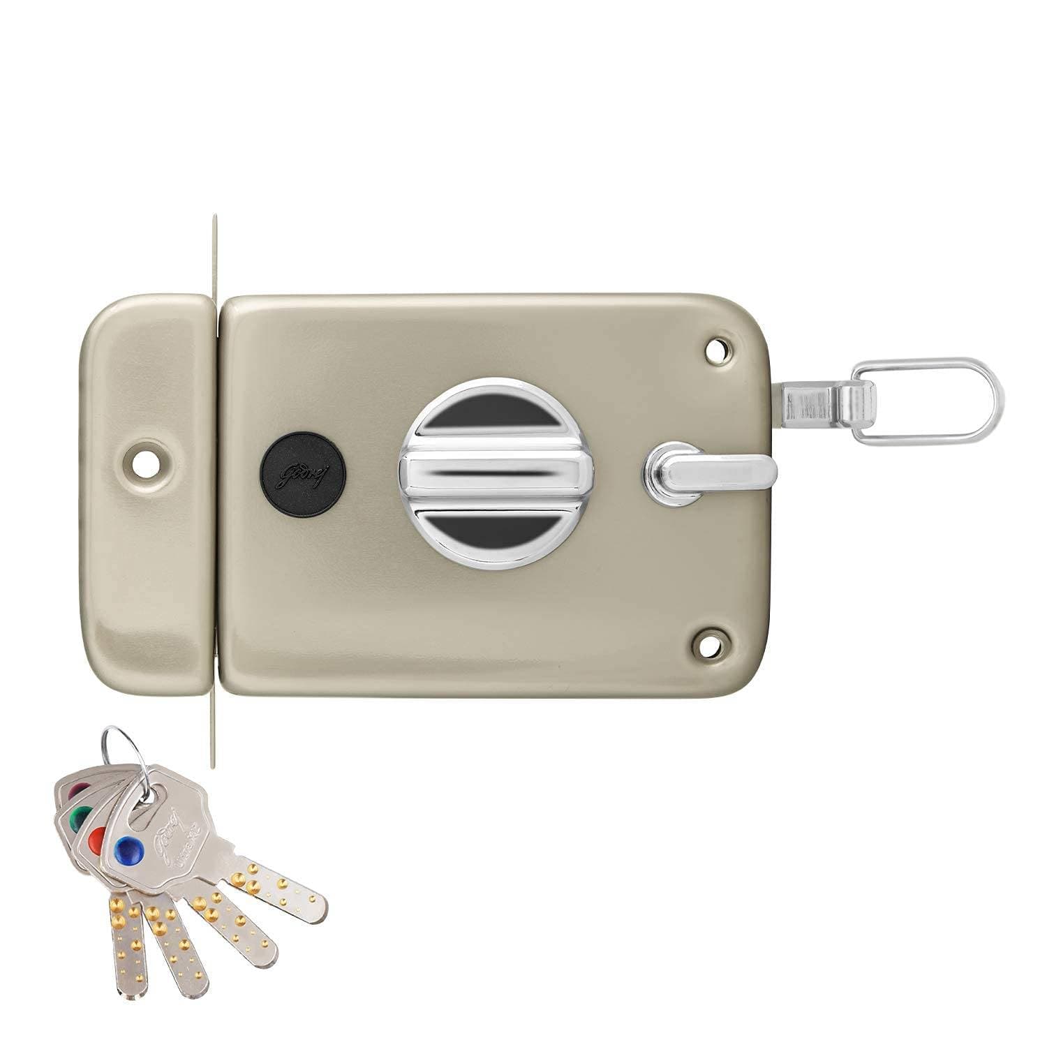 Godrej 6084 Satin Nickel Finish Twinbolt Ultra XL+1CK Latch bolt Lock