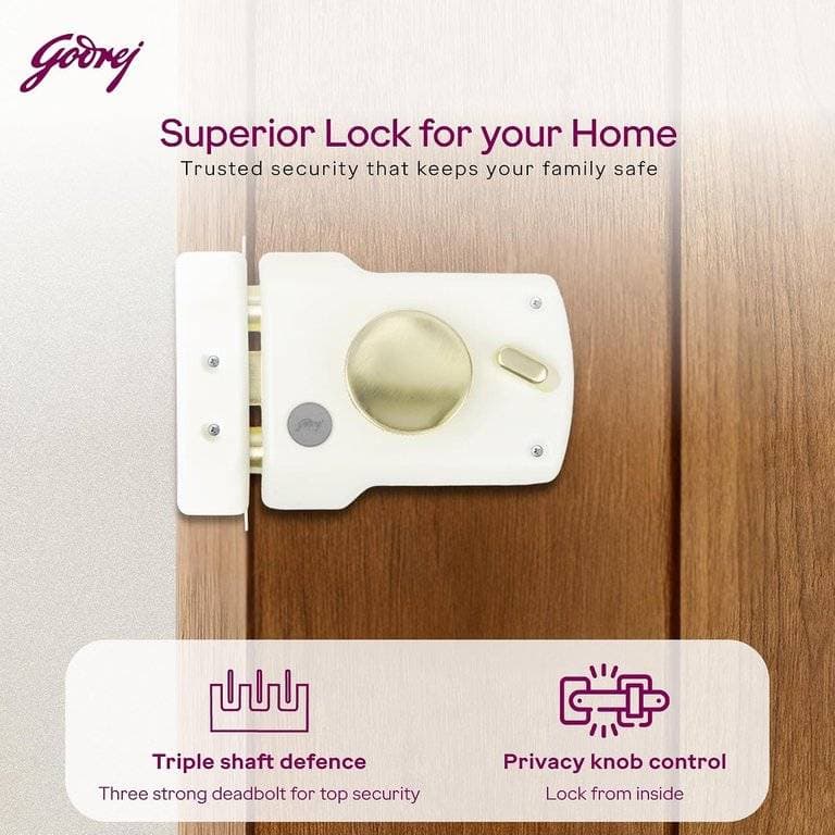 Godrej 5305 Tri Shaft 1CK with Latch Rim lock - View 2