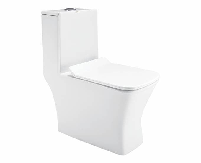 CERA Cinova One Piece EWC with Slim Soft Close Seat Cover, S-Trap 220mm, Snow White, S1013242SN