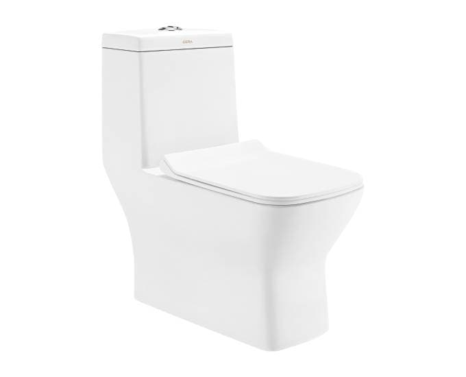 CERA Ciris One Piece EWC with PP Slim Soft Close Seat Cover, 220mm S-Trap, Snow White, S1013267SN
