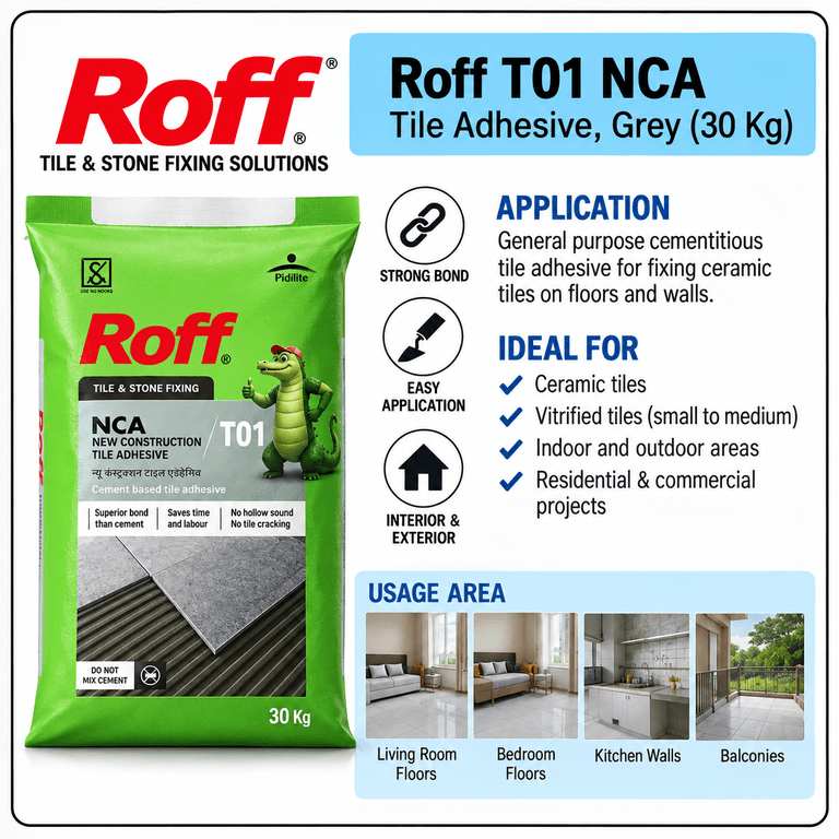 Roff T01 NCA Tile Adhesive Grey 30 Kg - View 4