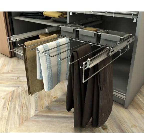 Hettich Cargo Trouser Pull Out M – 340x500x142 mm Wardrobe Accessory (KA runner & clamps to be ordered separately)