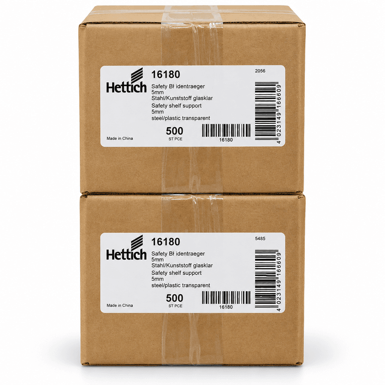 Hettich 16180-Shelf Support Safety 5mm Translucent (Pack of 500) - View 4