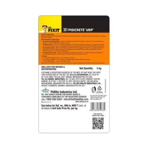 Dr.Fixit 301 SBR Latex Pidicrete URP SBR Latex - 2 – 2.2 m2/kg in 2 coats | Best before one and half years from the date manufacture | 1kg - View 10