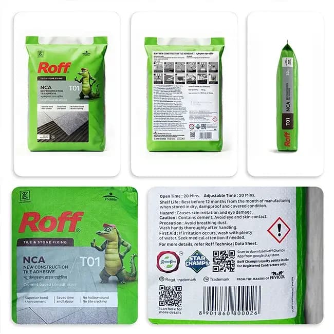 Roff T01 NCA Tile Adhesive Grey 30 Kg - View 2