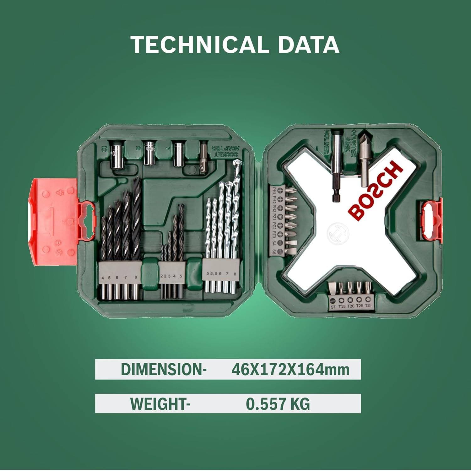 Bosch 34Pcs X-Line Drill Bit & Screwdriver Bit Set - View 5