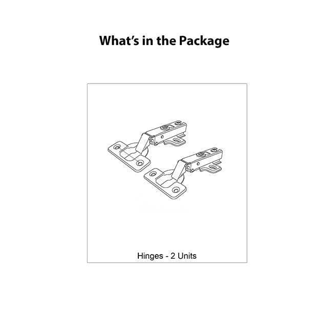 EBCO Soft Close Cabinet Hinge 1 set (2 Nos) - Cabinet Hinge | 0 Crank (HSMS1A) | Kg - View 7