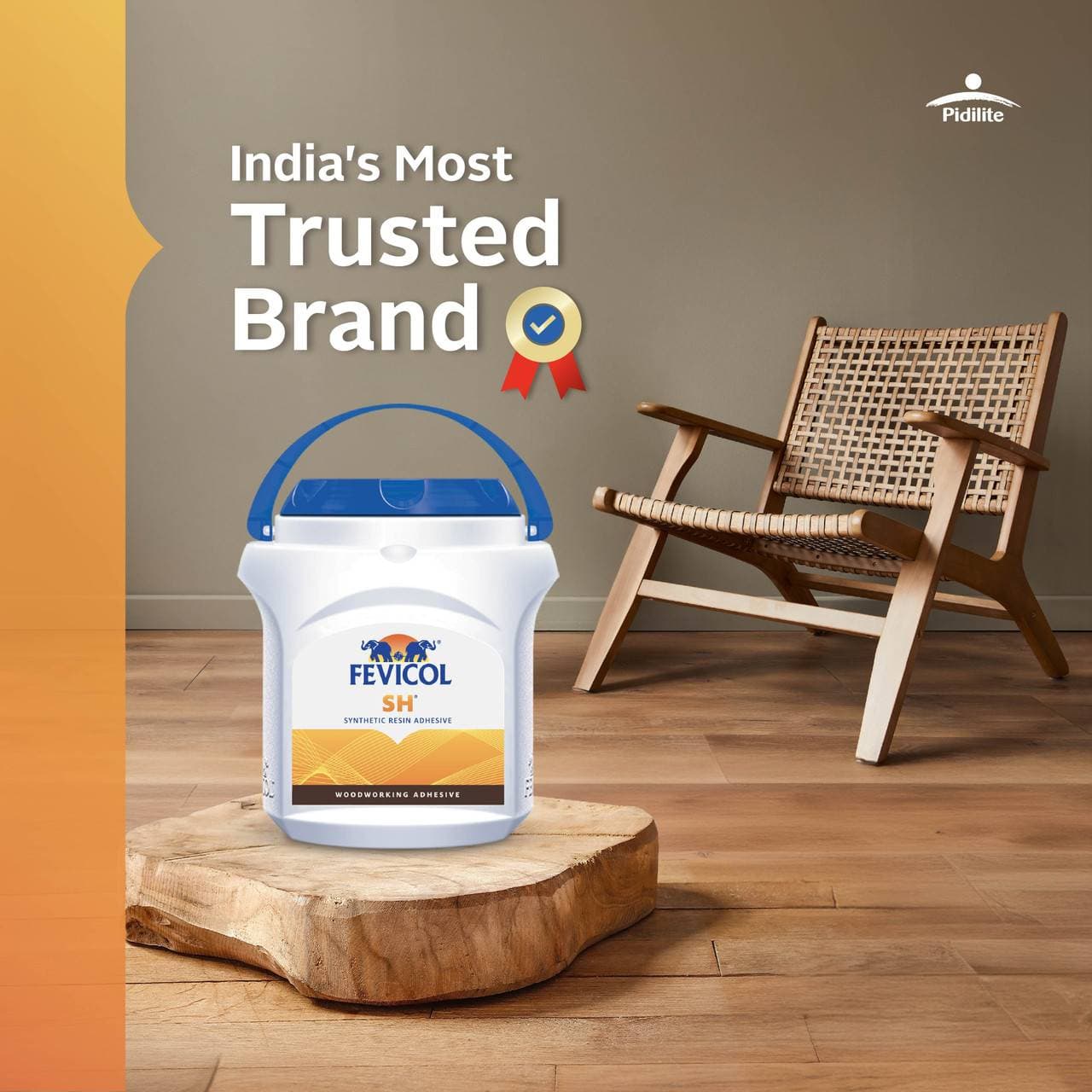 Fevicol SH Adhesive - Suitable for all types of lamination and carpentry work||Used for bonding plywood, wood, particle board, hard board, laminates, veneers, and medium-density fiberboard with each other||Recommended for sticking a porous material like cardboard, paper, | Approx. 45-50 Sq. feet / kg at the rate of 150 g/m2 | When not in use, the container should be kept closed. Skin formation if any, should be removed from the surface before use. - View 7