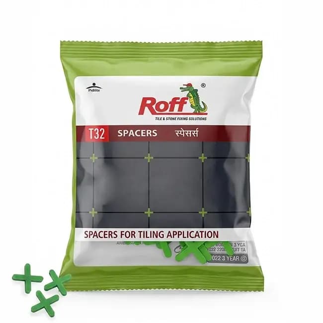 Roff  T-Shaped Plastic Tile Spacers 100 Nos/Pack