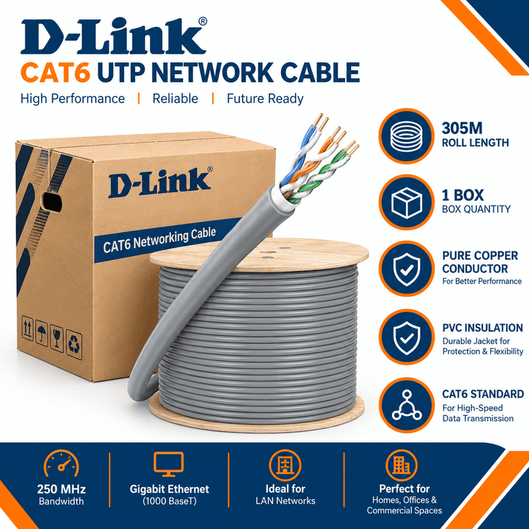 D-Link CAT6 UTP Cable, 305 Mtr - View 3