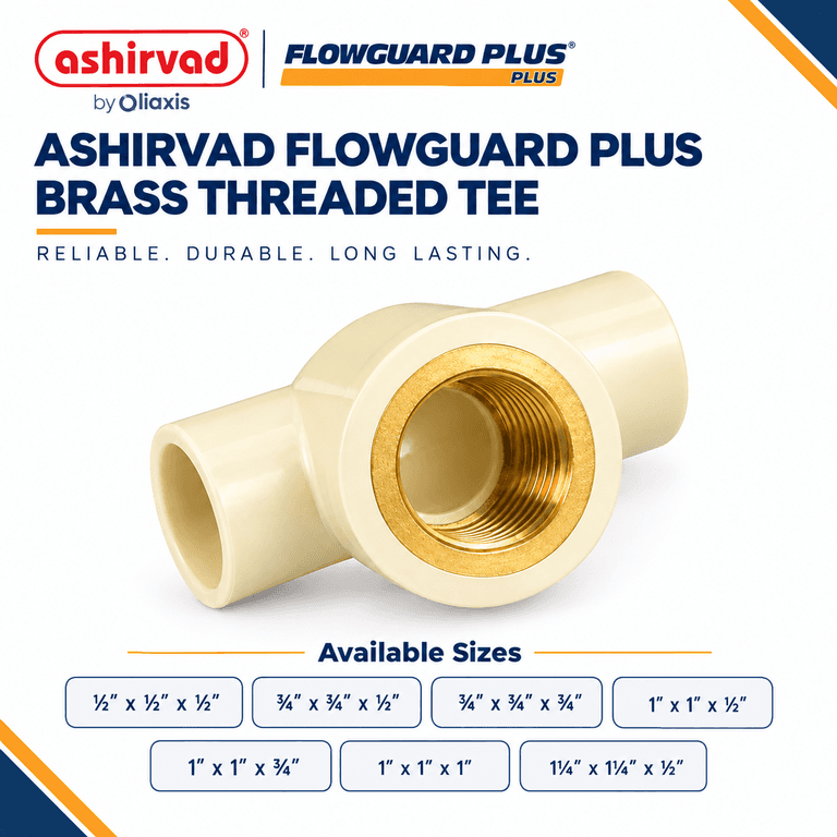 Ashirvad Flowguard Plus CPVC Brass Tee - View 3