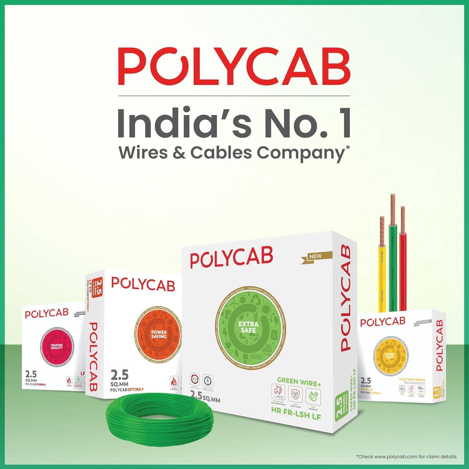 Polycab Green Wire+ (90/180 Mtr) - Housing Wires | Copper | 90 Mtr - View 6