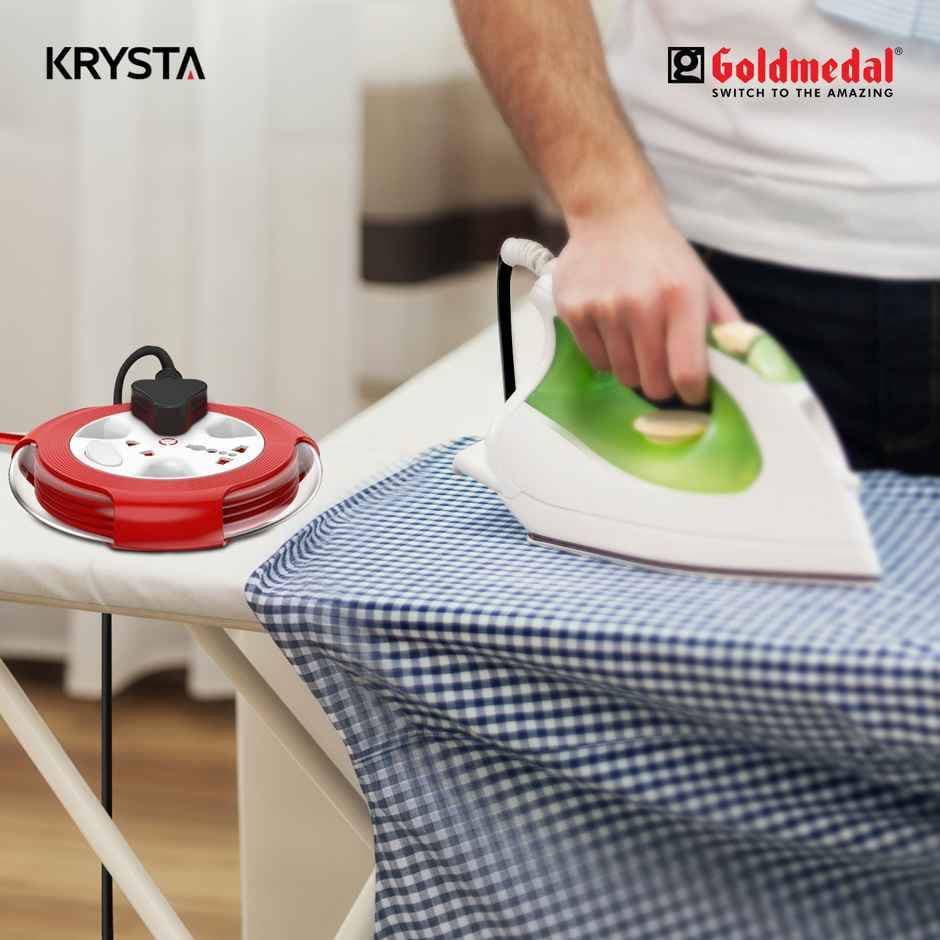 Goldmedal Krysta 2-Pin Extension Cord - Extension Board | ABS | White and Red - View 6