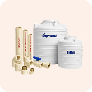 Plumbing Pipes, Fittings & Tanks